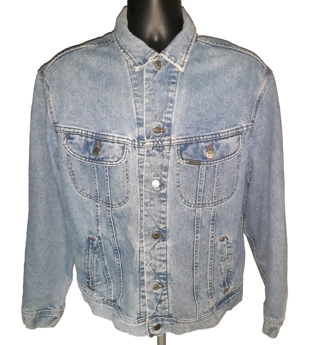 Vintage Lee Riveted Denim Jacket Mens L USA Made 90s Vintage Lee Riveted Denim Jacket Mens L USA Made 90s