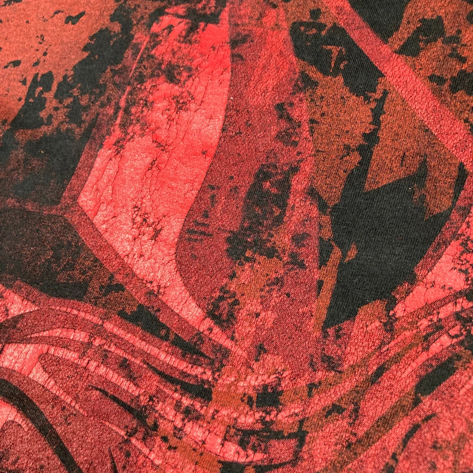 Camisa De Colección In Flames Para Hombres L Negra Roja AOP Estampado Completo Banda de Heavy Metal Y2K Foto 4 de 4