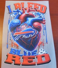 Buffalo Bills 8" DTF Heat Transfer Iron On FREE Shipping      (B19)