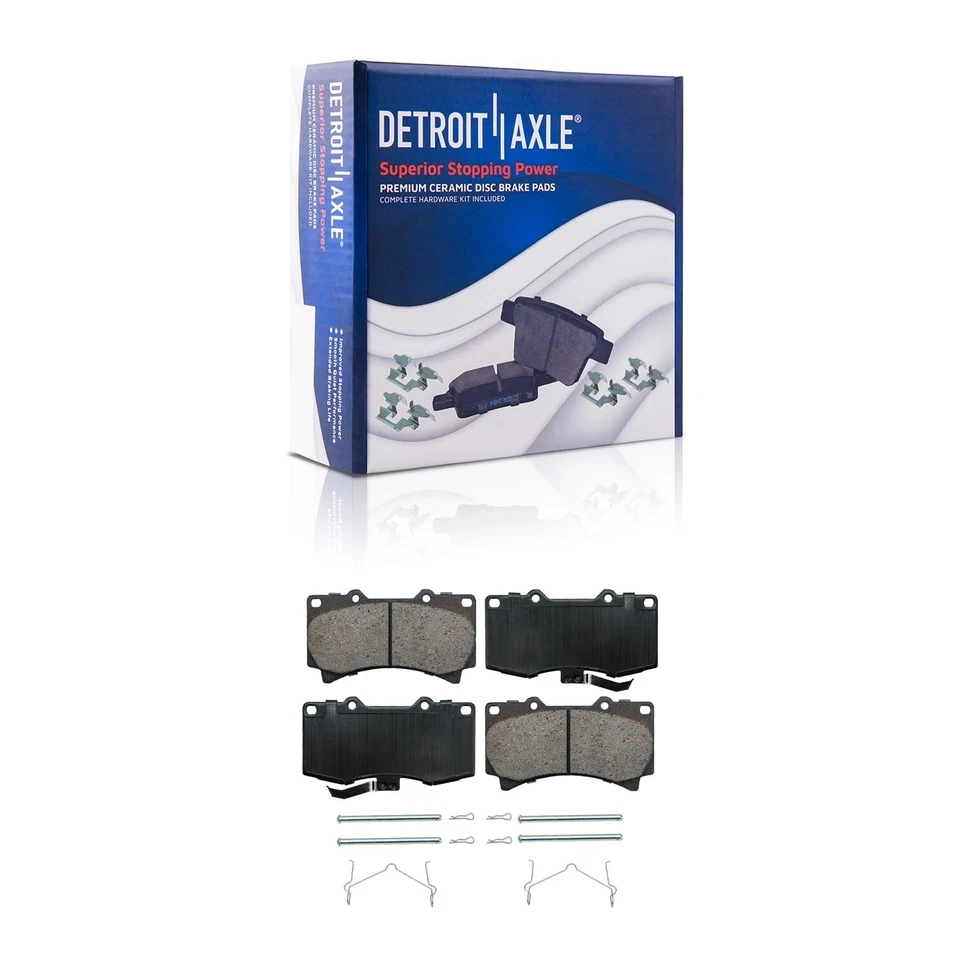 Front Disc Rotors Ceramic Brake Pads for 2006 2007 2008 2009 2010 Hummer H3 H3T - Image 4 of 4