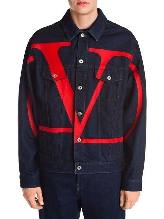Valentino Red V LOGO denim jacket M | eBay Valentino Red V LOGO denim jacket M | eBay