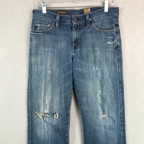 AG Adriano Goldschmied Jeans Mens 30x32 The Fillmore DISTRESSED Blue Denim - Picture 5 of 11