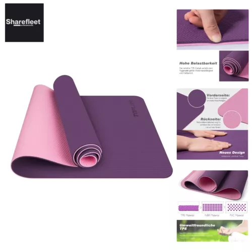 TOPLUS Gymnastikmatte, Yogamatte Yogamatte Gepolstert & rutschfest für Fitnes...
