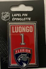 FLORIDA PANTHERS ROBERTO LUONGO PIN RETIRED NUMBER BANNER NHL HOCKEY