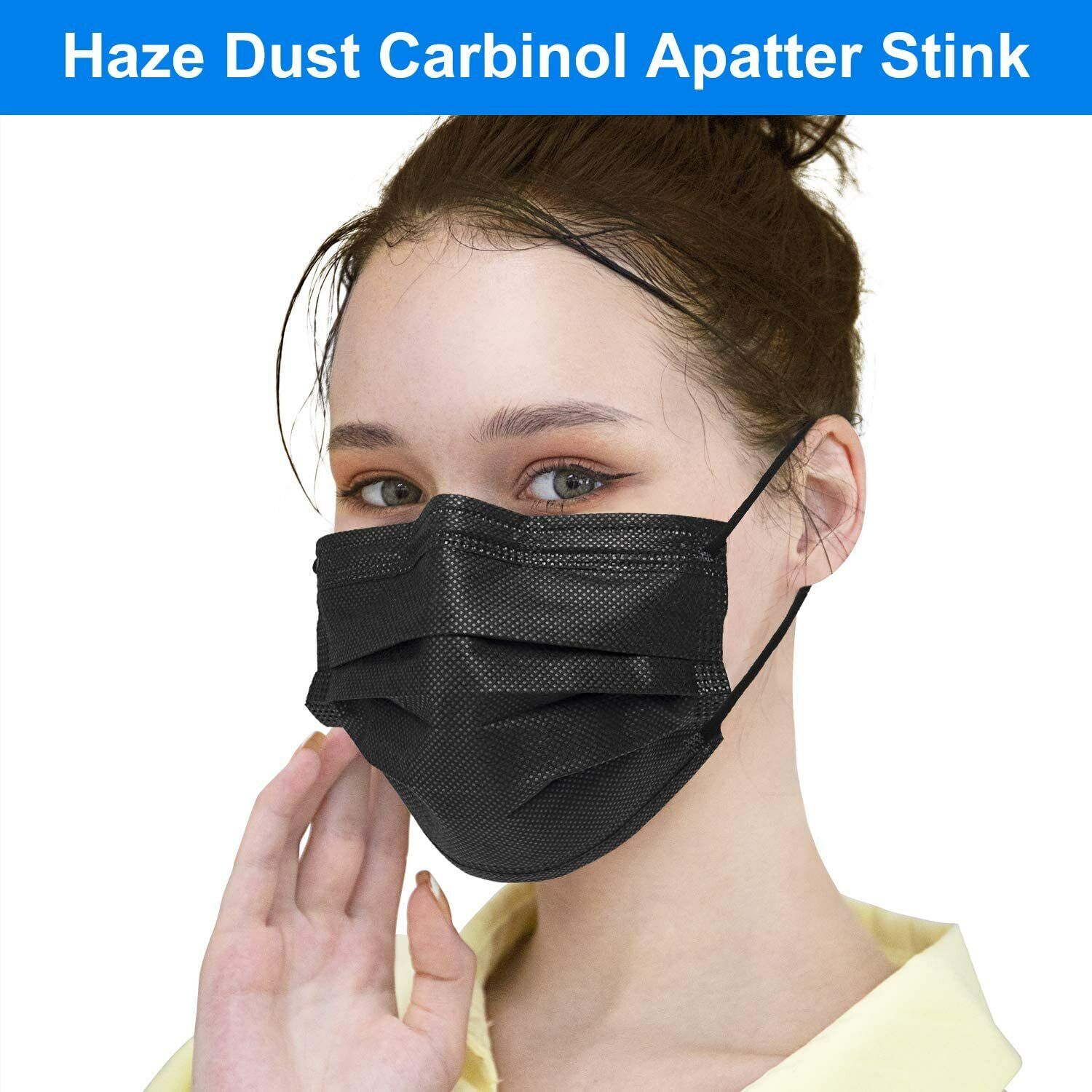 50/100 PCS Face Mask Mouth & Nose Protector Respirator Masks USA Seller Black