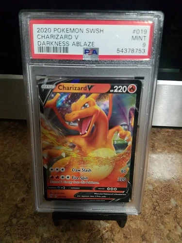 2020 Pokemon Swsh Charizard V Darkness Ablaze Psa 9