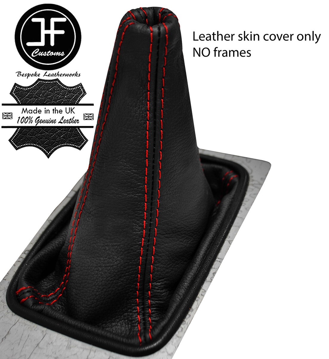 RED STITCH TOP GRAIN LEATHER MANUAL SHIFT BOOT FITS NISSAN