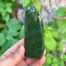 194g Best Quality Green Nephrite Jade Free Form, Nephrite Jade, Nephrite