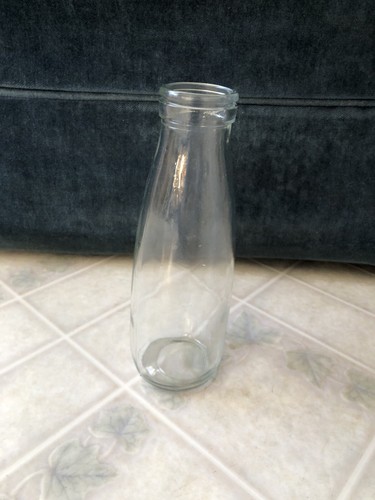 Milk Bottle Vase 8" tall 2" wide base No Lid