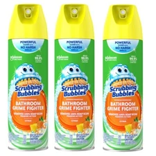 3 ~ Scrubbing Bubbles Citrus Scent Bathroom Grime Cleaner 20 oz Foam Spray NEW!!