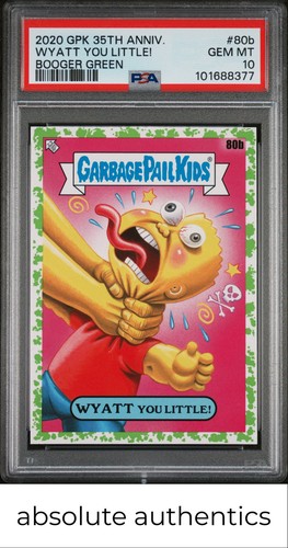 2020 Garbage Pail Kids 35th Wyatt You Little! Booger Green PSA 10