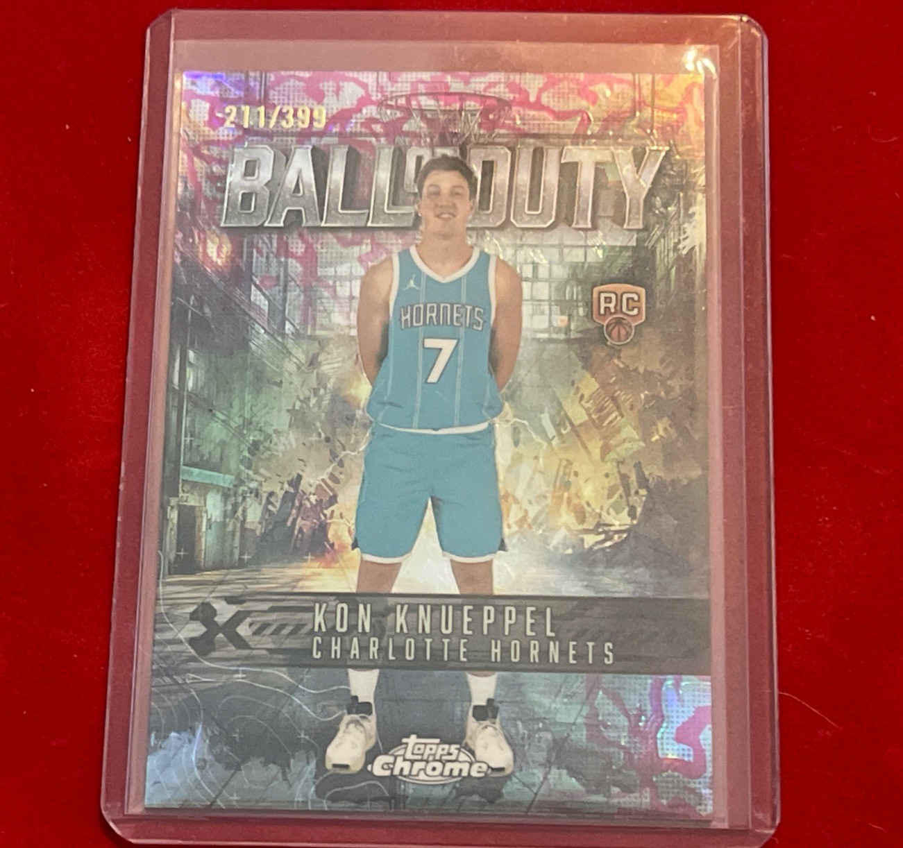 #211/399 KON KNUEPPEL 2025-26 Topps Chrome Ball Of Duty Magenta Refractor/399 RC