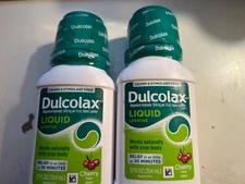 Dulcolax Saline Laxative Liquid - Fast, Gentle Constipation Relief, Cherry 12oz