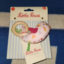 NEW Kathe Kruse Teether / Rattle Bird Plush