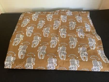 Anthropologie 100 % Organic Cotton Flat Top King Sheet Tiger New Other