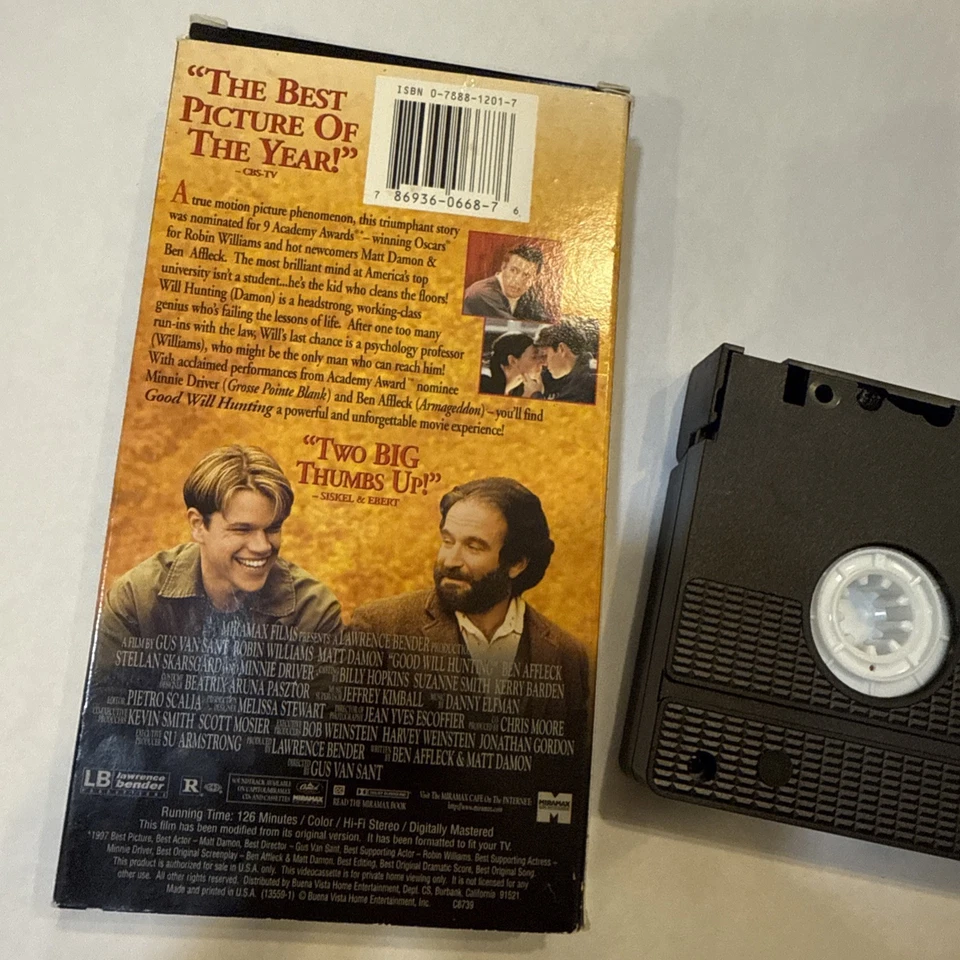 Good Will Hunting (VHS, 1998) - Image 4 of 4