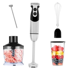 Pro Titanium Reinforced 5-in-1 Immersion Hand Blender, Powerful Motor with 80...