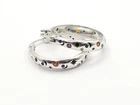 Hapour 925 Sterling Silver Celestial Moon and Star Hoop Earrings 2.38CM