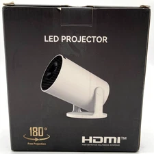 Brand New LED Projector HDMI 180 Degrees Projection w/ Screen Cast - White