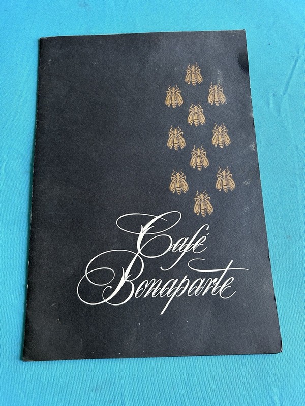 Cafe Bonaparte Vintage Menu