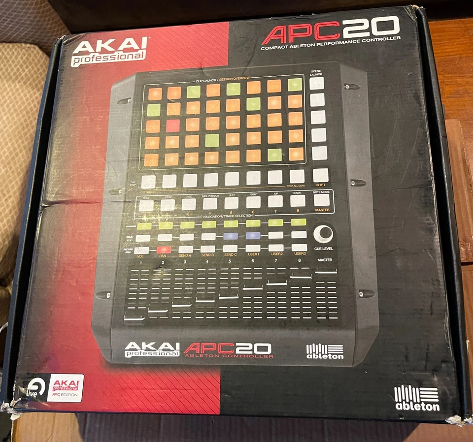 Akai Professional APC 20 Ableton Live Midi Controller mit Box fehlt ein Fader