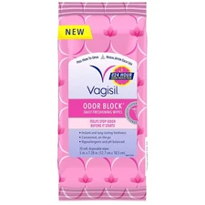 Vagisil Odor Block Daily Freshening Feminine Intimate Wipes for Women 20 Wipes