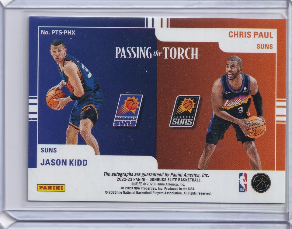 Chris Paul Jason Kidd 2022-23 Donruss Elite Passing the Torch Dual Auto #PTS-PHX - Image 2 of 2