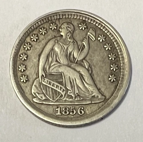 1856 Seated Liberty Half Dime Silver Lot 654