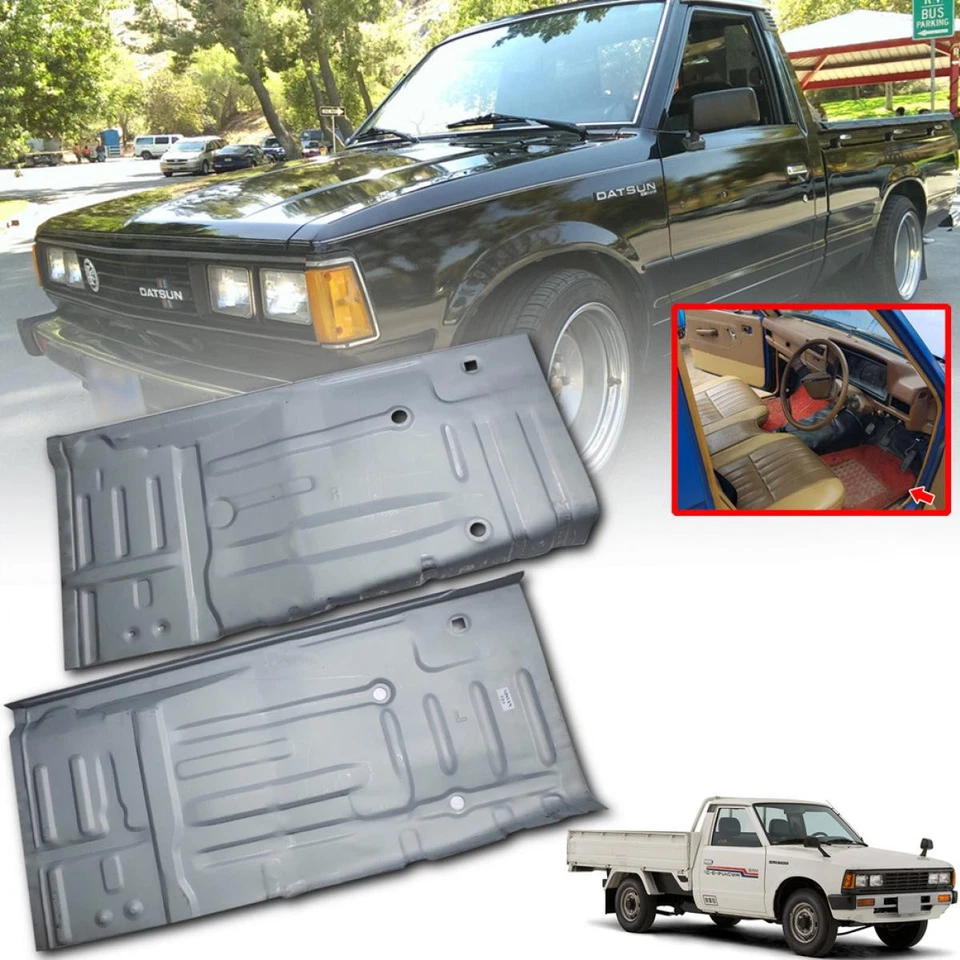 Panel de piso largo par derecho derecho izquierdo para camioneta Nissan Datsun 720 UTE 1980-1986 Foto 2 de 4