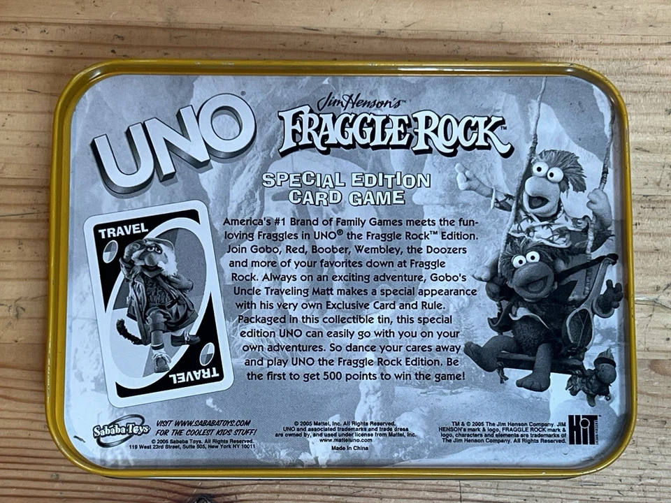 2005 Jim Henson’s Fraggle Rock Special Edition UNO Card Game in Tin Case Sealed - Image 2 of 4
