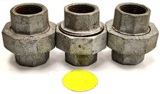 UNBRANDED 3/4" GALVANIZED MALLEABLE IRON PIPE UNION  LOT OF 3  