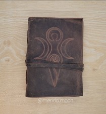 Triple Moon Goddess Leather Journal