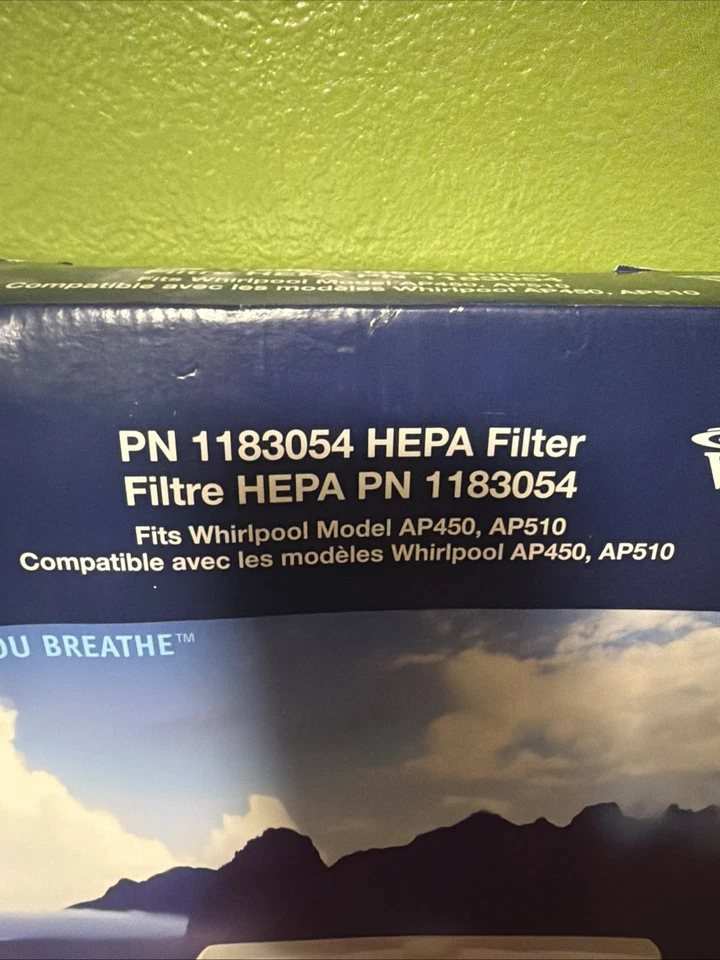 全新 正品 原始设备制造商 WHIRLPOOL 1183054 HEPA 过滤器 Whispure 适合型号 AP 450,510 — 第 2/3 张图片