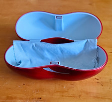 Just Cavalli Red Plastic Hard Clamshell Eyeglass Case for Glasses Unisex