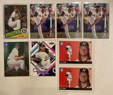 (8) TOPPS CHROME AJ PUK ROOKIE RC 35TH FIRE TITANIUM GREEN ATHLETICS 85TC-14 116