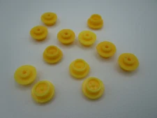 AURORA YELLOW TJET TRUCK FRONT WHEELS ~ 12 PC ~ NEW REPRO
