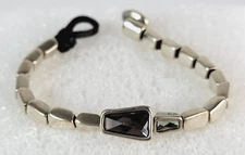 UNOde50 Crystal Charm Silver Plated Toggle Bracelet Anaconda 7 Inch