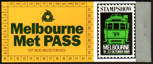 Tranvías 1989 Stampshow '89 bkt. Incl. Boleto de entrada, 10x41c, MetPass • CORREO GRATUITO - Imagen 2 de 3
