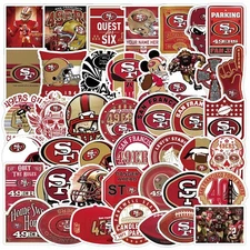 50pcs Waterproof Vinyl Stickers San Francisco 49ers NFL Football Phone Luggage