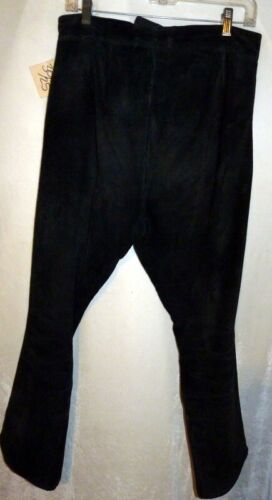 Vintage schwarze Wildleder Leder Westernhose Taille 32" *AUS FILM Mann Frau Unisex - Bild 1 von 7