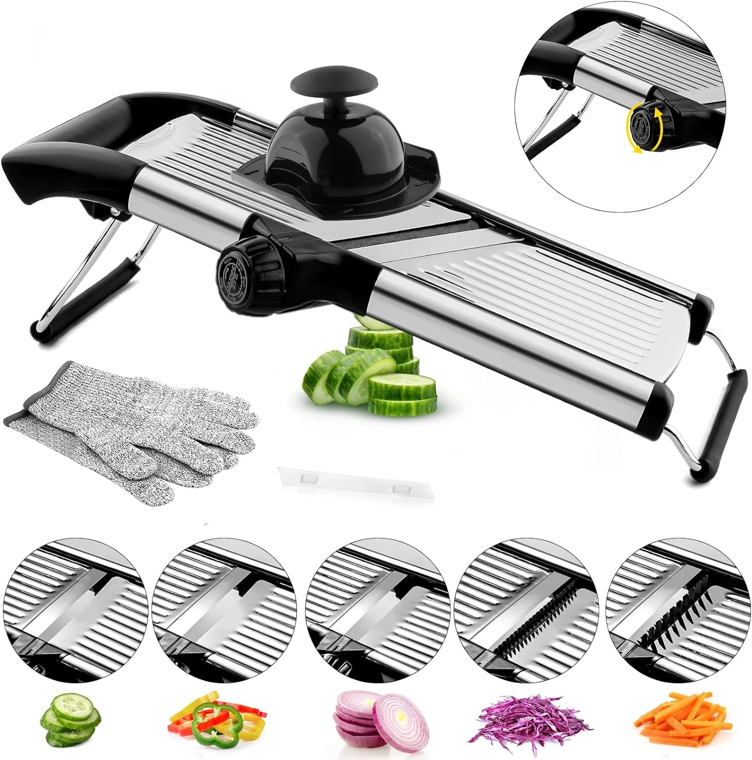 VEKAYA Mandoline Slicer,Mandoline Food Slicer for Kitchen,Mandolin,Potato,Vegeta