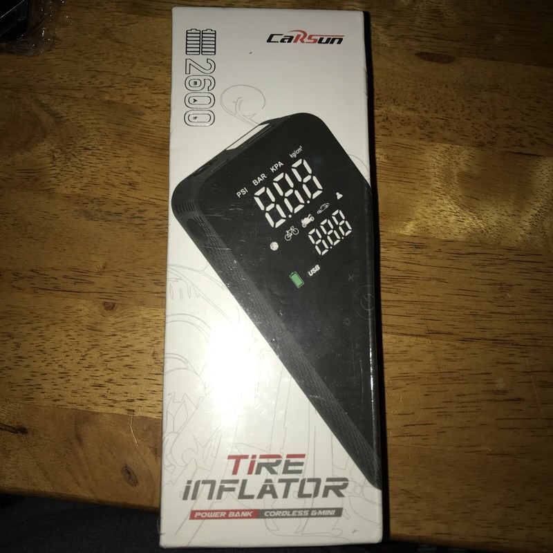 Carsun 2600  Rechargeable  Tire Inflator, Brick Sized Air Compressor