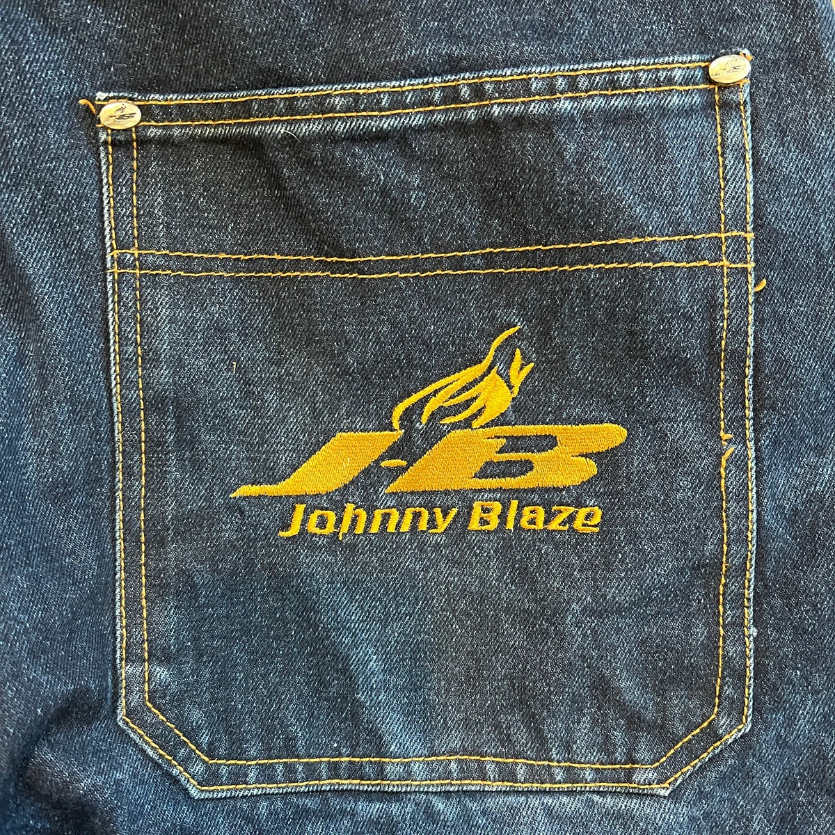Vintage Johnny Blaze Denim Cargo Blue Jeans 38x33 90s 2000s Skater Wu Tang  Baggy