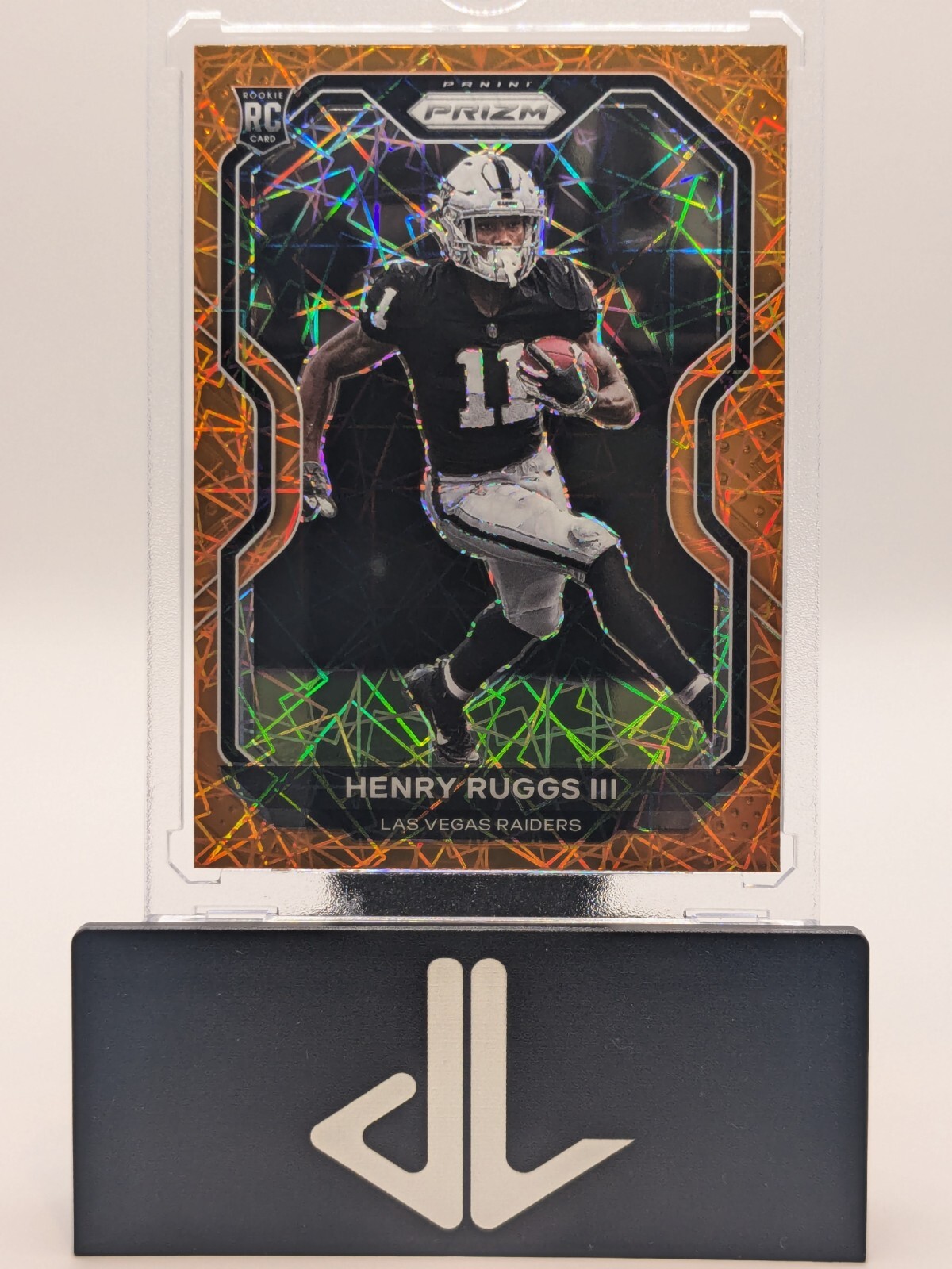 2020 Panini Prizm Henry Ruggs III #372 Orange Lazer Parallel RC Rookie Raiders