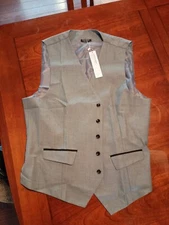 COOFANDY Men's Business Suit Vest Slim Fit Skinny Dress Vest Wedding XL
