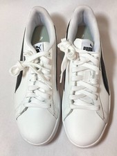 PUMA Men's Smash V2 Lace Up Leather Sneaker Shoes White