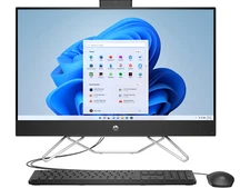 HP 27'' FHD Essential AIO Desktop PC/AMD Ryzen 7/16GB RAM/1TB HDD+1TB SSD, Black