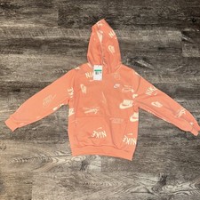 Nike Sportswear Club Fleece Kids French Terry Printed Hoodie All Over Print XL