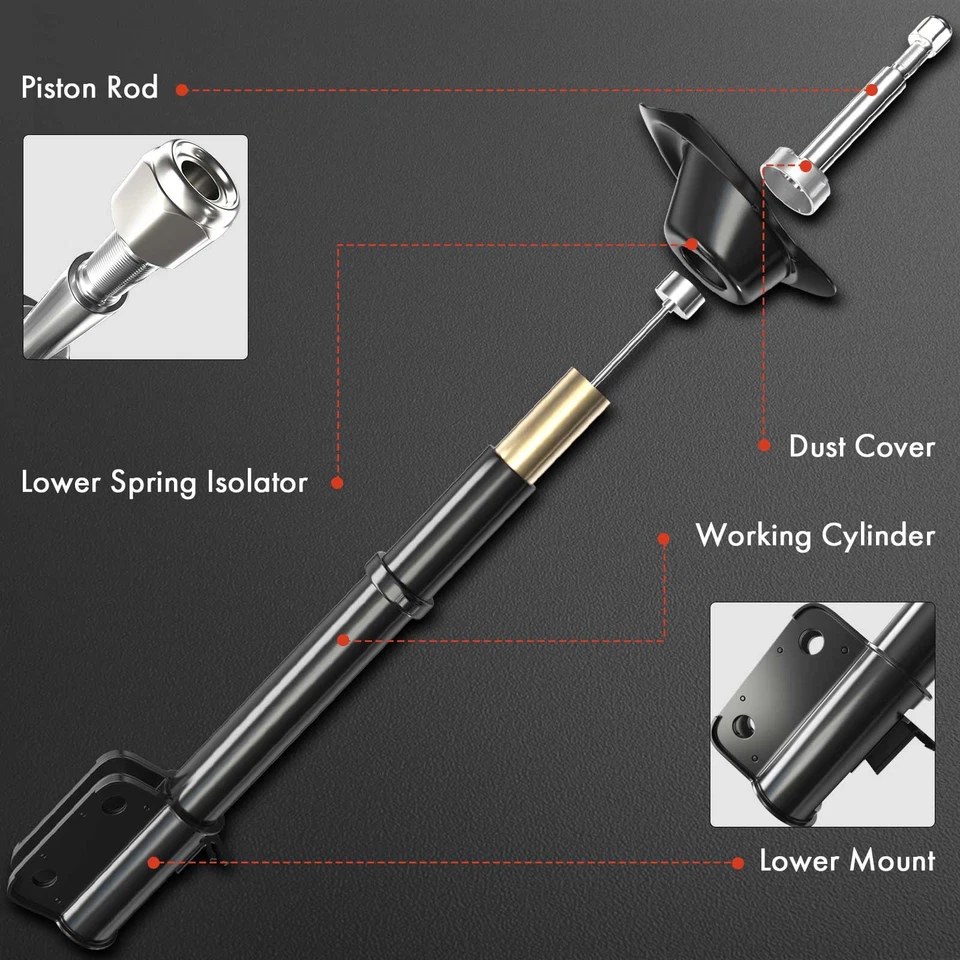 2x Amortiguador de suspensión delantera para Fiat 500L 2014 2015 2016 L4 1,4 L 68212221AA Foto 2 de 4