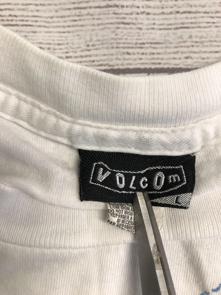 Volcom Shirt Mens Large White Graphic Volcom Stone Logo Skate T-Shirt Tee - Image 3 of 4